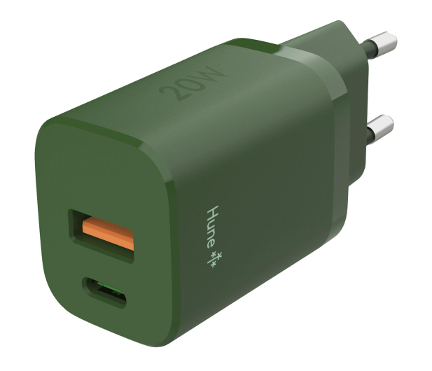 Hune Ładowarka sieciowa GaN 20W USB-C+USB-A + 1.2 m Lightning For - 1370697 - zdjęcie 2